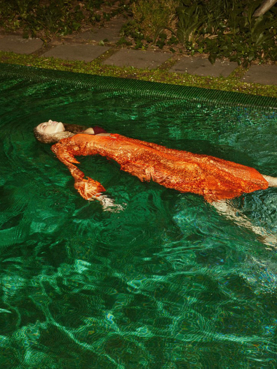 Caribbean Mesh Dress Orange