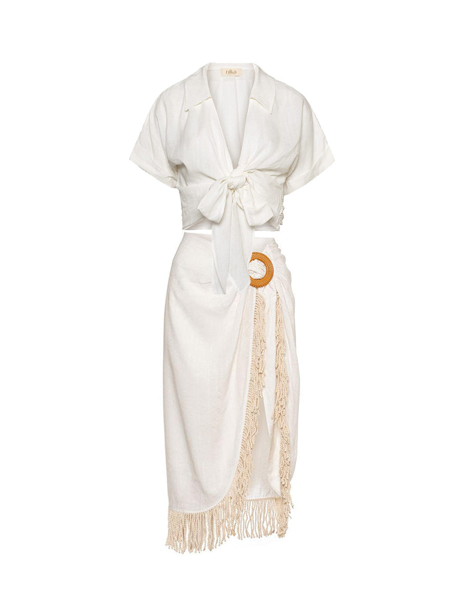 Malibu Skirt Off White Rope