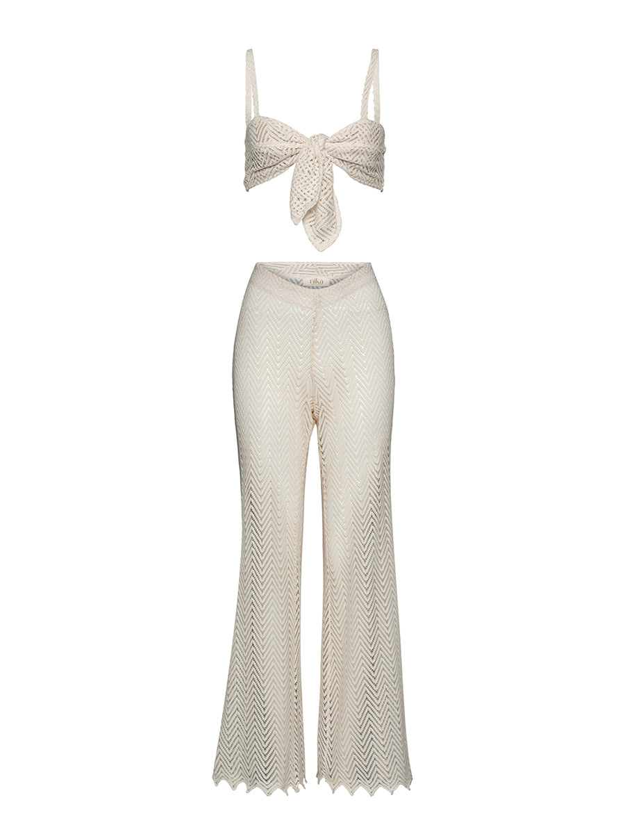 Sol Knot Top Ivory Knit