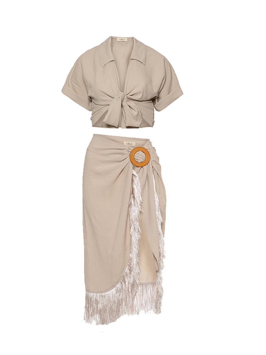 Malibu Skirt Taupe Rope