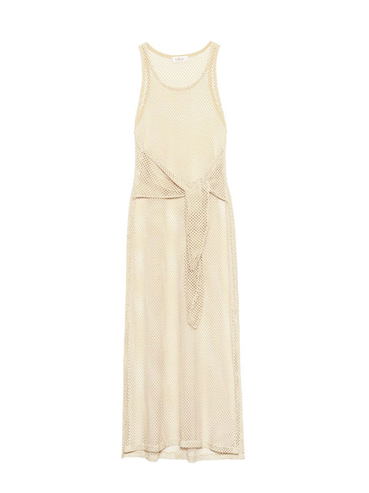 Barbados Mesh Dress Off White