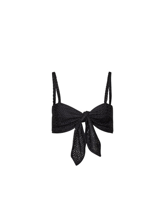 Sol Knot Top Black Knit