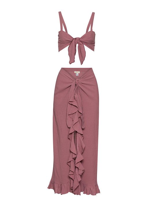 Sol Knot Top Dusty Pink