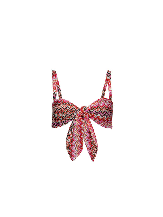 Sol Knot Top Pink Knit